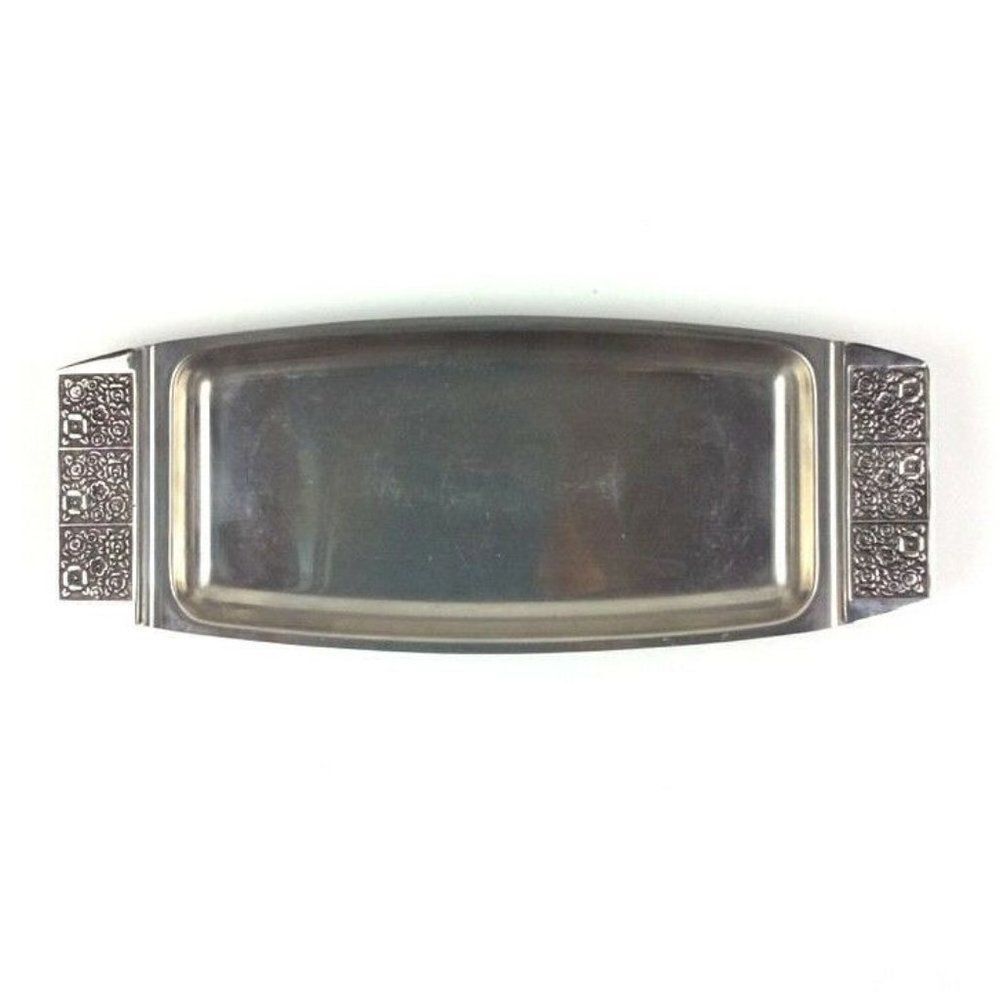 Stanley Roberts 18/8 Stainless Steel Snack Relish Tray 4.5x11 Vtg Mid Century